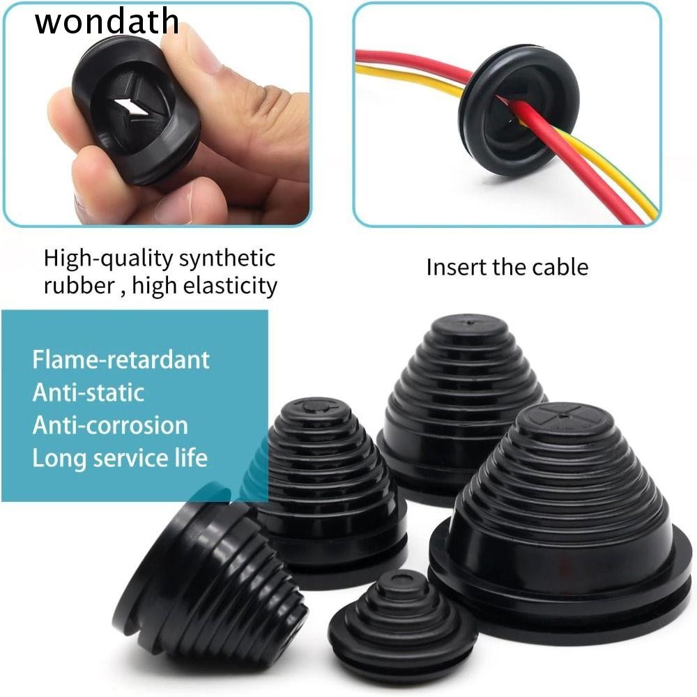 WONDA ปิดยาง Grommet, สองด้านใช้งานง่าย Firewall Solid ปิดชุดปลั๊ก, Hot Round Tower ยางรูปลั๊กสําหรั