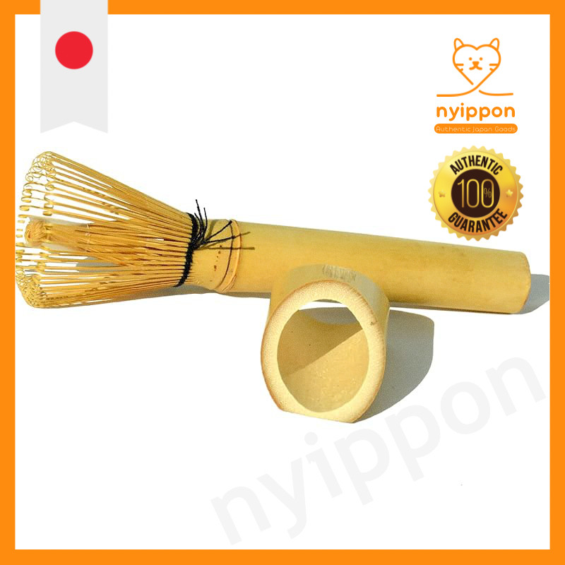 Bamboo Matcha Whisk with Stirring Stick (Includes Pillow Cushion) Bamboo "White Bamboo Matcha Whisk"