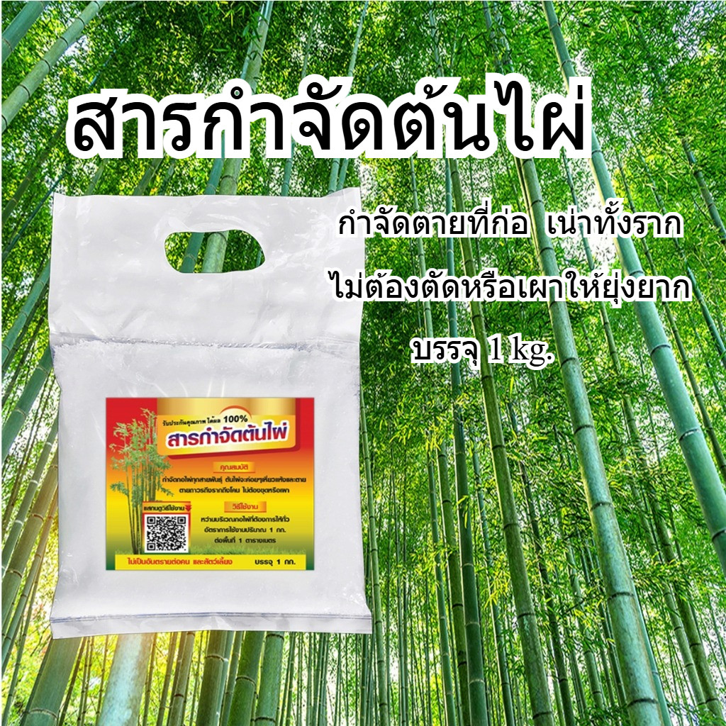 สารกำจัดกอไผ่โดยเฉพาะ  ขนาด 1 kg.  ผงฆ่าไผ่ สารกำจัดกอไผ่ ผงกำจัดไผ่ สามารถกำจัดกอไผ่ได้ทุกสายพันธุ์