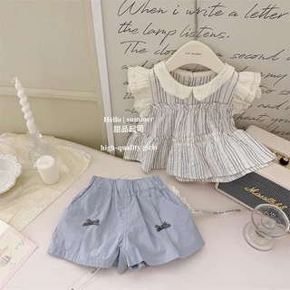 พร้อมส่งค่ะ ชุดเซ็ตเด็กผู้หญิง 2ชิ้น เสื้อ+กางเกง ลายน่ารักมาก สไตล์เด็กเกาหลี 12IRON