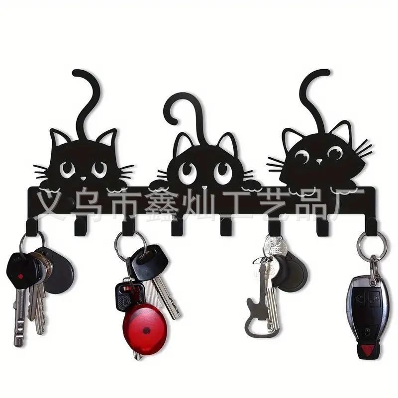 เอ-ที่แขวนกุญแจชั้นวางของติดผนังโลหะศิลปะตกแต่งตะขอเสื้อหมวกทางเข้าทางเดิน - รูปที่ 6