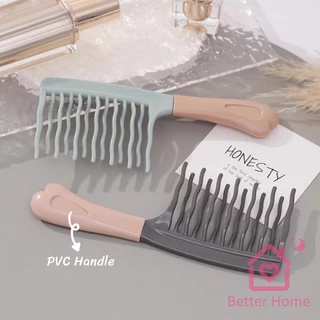 Better หวีผมลอน ฟันหยักสองแถว ป้องกันไฟฟ้าสถิตย์ 1 ชิ้น Curly hair comb