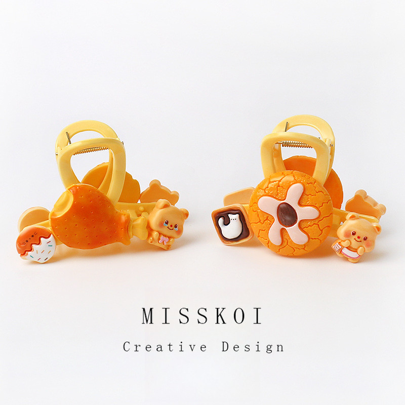 MISSKOI Original Fun French Bread Biscuit Clip Cute Shark Hair Clip
