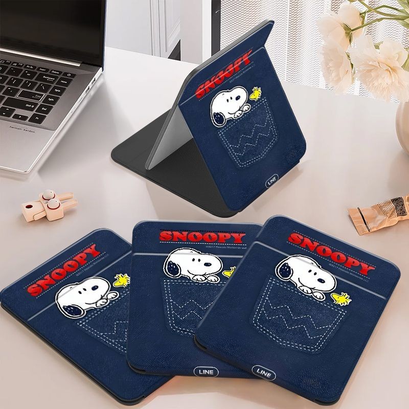 Creative Snoopy Mirror กระจกแต่งหน้าหอพักนักเรียนแบบพกพาแบบพกพาเดสก์ท็อปพับกระจกแต่งตัวสํานักงาน - รูปที่ 2