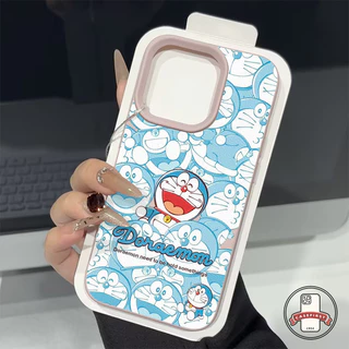 แฟชั่นเต็มจอภาพอะนิเมะโดราเอมอน เคสเข้ากันได้กับ IPhone 17 air XR 15 13 12 11 14 16 Pro Max XS 16 14 15 Plus X