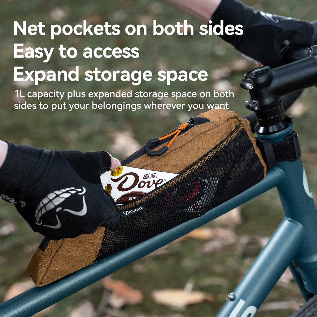 Qunature กระเป๋าจักรยาน Top Tube Bag กันน้ำทนทานสำหรับระยะไกล — صورة 2