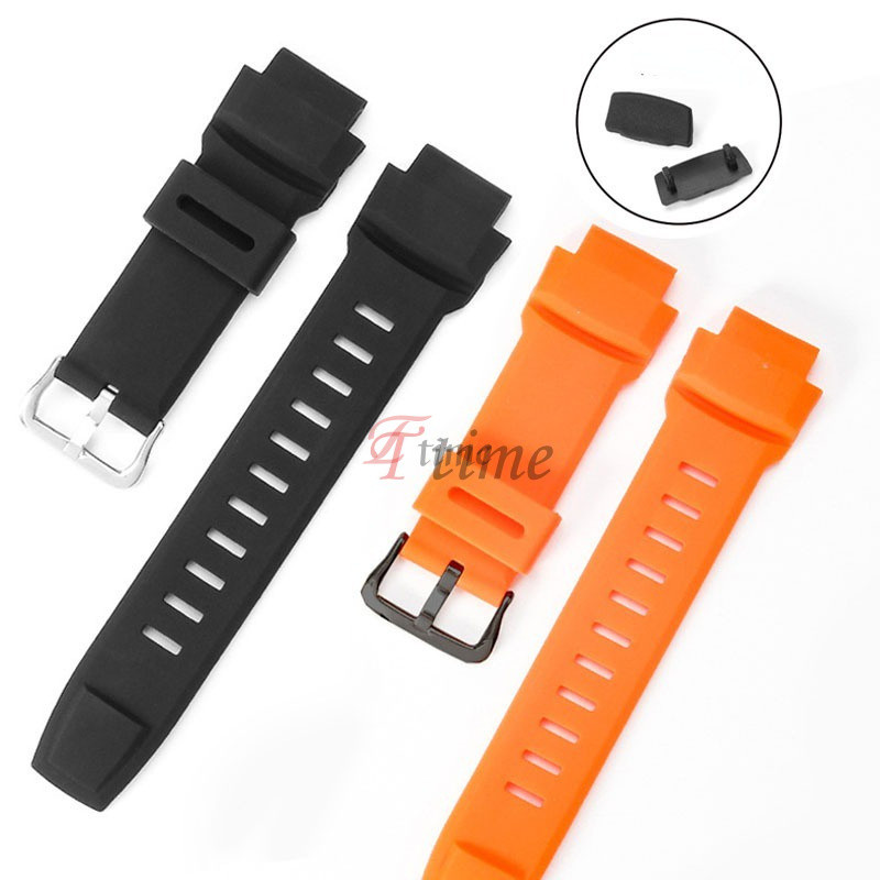 สายนาฬิกาสําหรับ PROTREK Series PRW-3500/2500/5100 PRG-260/550/250/500 สายรัดซิลิโคนพร้อมขั้วต่อ 18 มม.สร้อยข้อมือนาฬิกา
