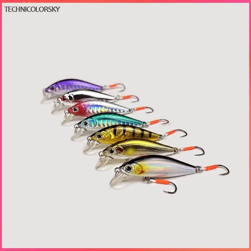 Technicolorsky 3.3G Micro-Object Trembling และ Sinking ขนาดเล็ก Mino ตกปลา Bass ปาก Cocky น้ําจืด Luya เหยื่อปลอม TSY