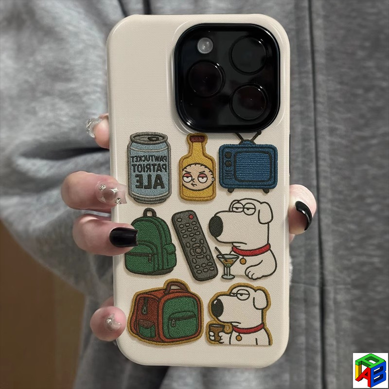 กระเป๋านักเรียนลูกสุนัขสําหรับ Apple17/16Promax เคส iPhone 15ProMax ฟิล์ม 2-in-1 14Plus 13/12/11Promax Xsmax 7/8plus เคสป้องกันการตกสองชั้น