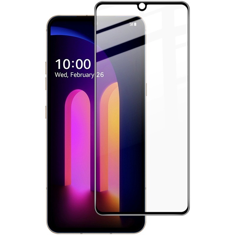 1-3 ชิ้น 9H กระจกนิรภัยสําหรับ LG V60 V50S G8X ThinQ 5G UW HD Black Edge Clear Screen Protector สําห