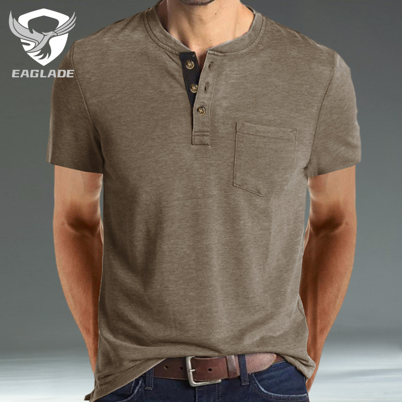 EAGLADE เสื้อยืดสําหรับผู้ชายผู้ชายระบายอากาศในสีน้ําเงินเข้ม K11