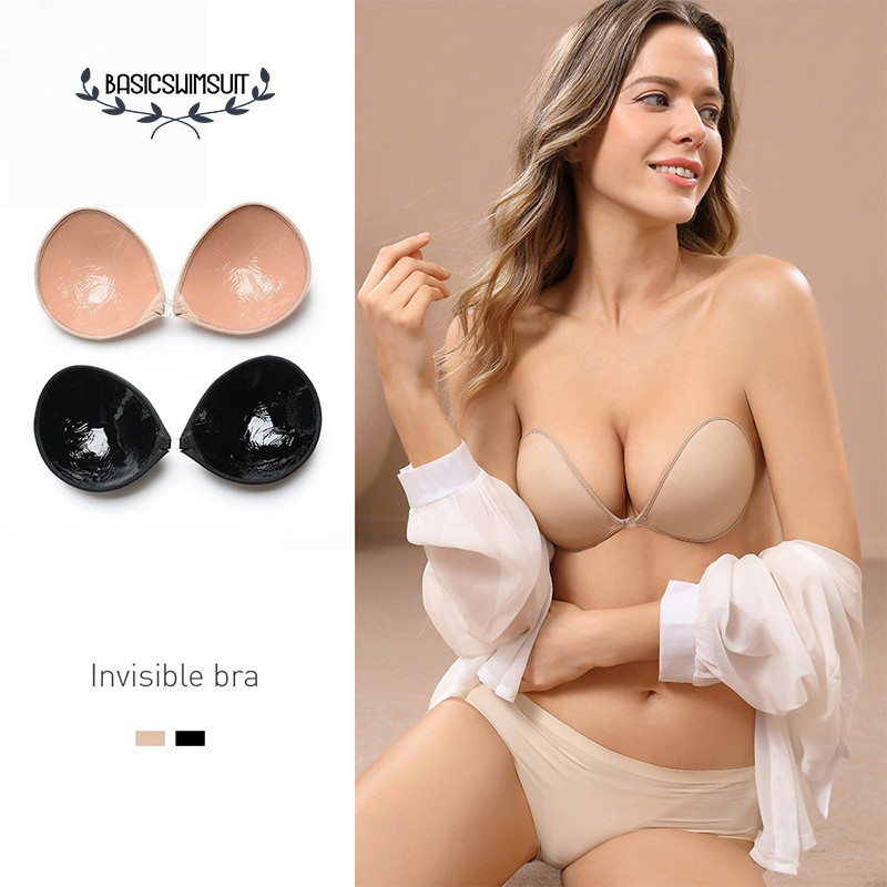 🧡Basic swimsuit💛 สติ๊กเกอร์ติดหน้าอก บราทรงกลมไม่เสริม ดันทรง อกชิดฟู กาวเหนียวแน่น กันน้ำ ไม่อ้า สามสไตล์
