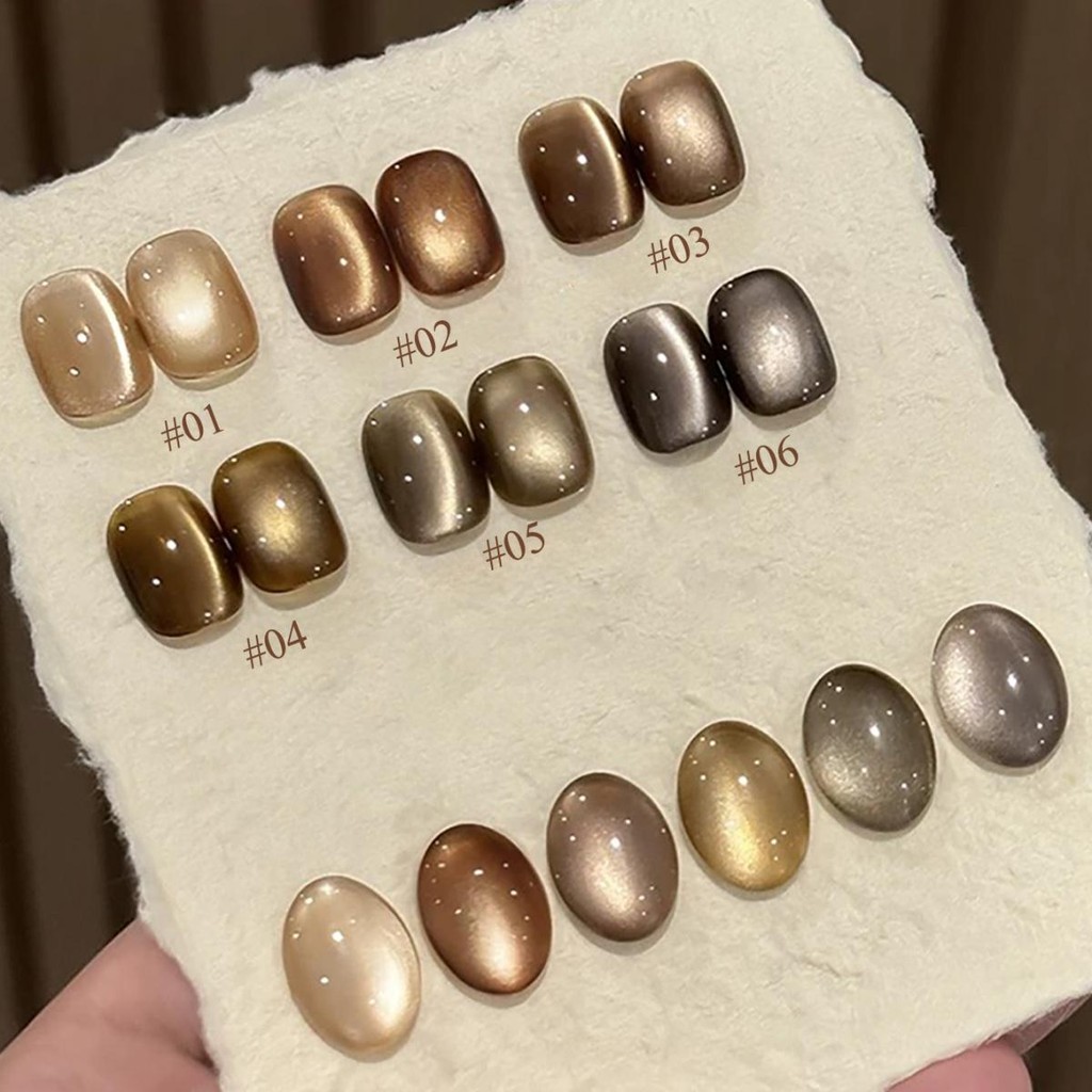 SHAKA เจลทาเล็บแคทอายเมืองโบราณหลัวหลาน 6 สี แวววาวแบบคลาสสิก เพ้นท์เล็บ UV Manicure [SK191]