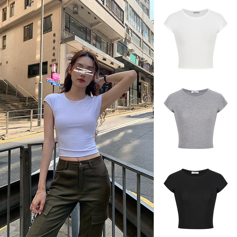 MOSESQUEEN เสื้อท็อปเปิดปุ่มฤดูร้อนสำหรับผู้หญิง สไตล์อเมริกันอินเทรนด์ #62169
