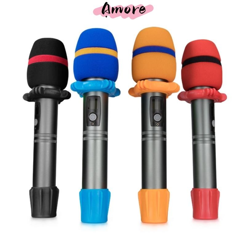ฟองน้ําไมโครโฟน amore ครอบคลุมวงแหวนป้องกันม้วนที่เสถียรสําหรับกันเสียงที่ชัดเจน