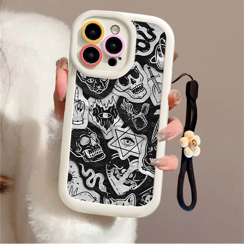 Kiss Skullเคสโทรศัพท์VIVO Y29 4G Y04 9S Y03 8 Y28 4G 00 5G 7s Y27 Y27s Y36 Y22 Y33S 6 Y35 1 2 Y20 5s