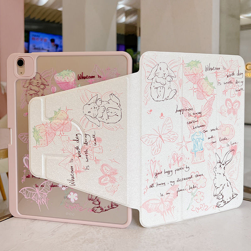 น่ารัก เคสสำหรับ ไอแพด ปรับองศาได้360 องศา เข้ากันไดสำหรับ gen11/10 Pro11Air4/5/6 Air11 10.9Gen9/8