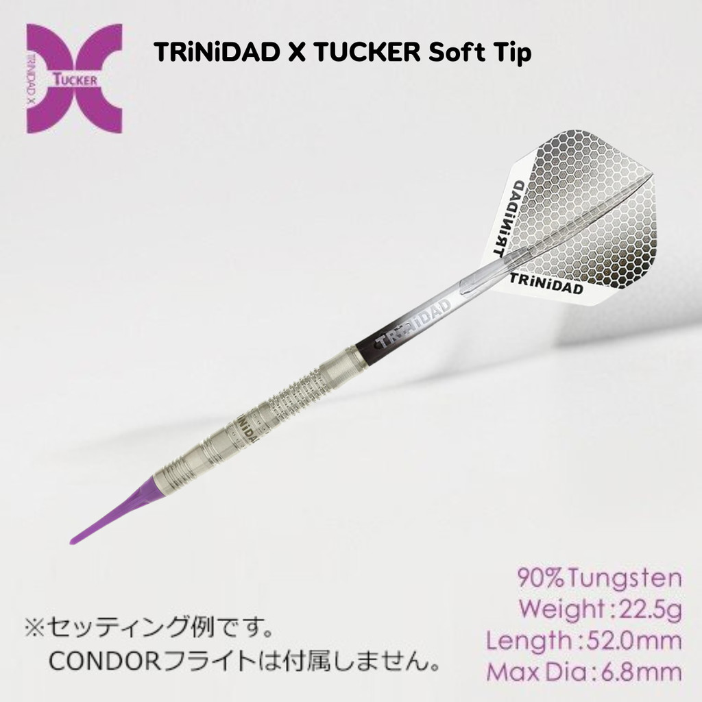ลูกดอกปาเป้า TRiNiDAD X TUCKER Soft Darts 22.5g