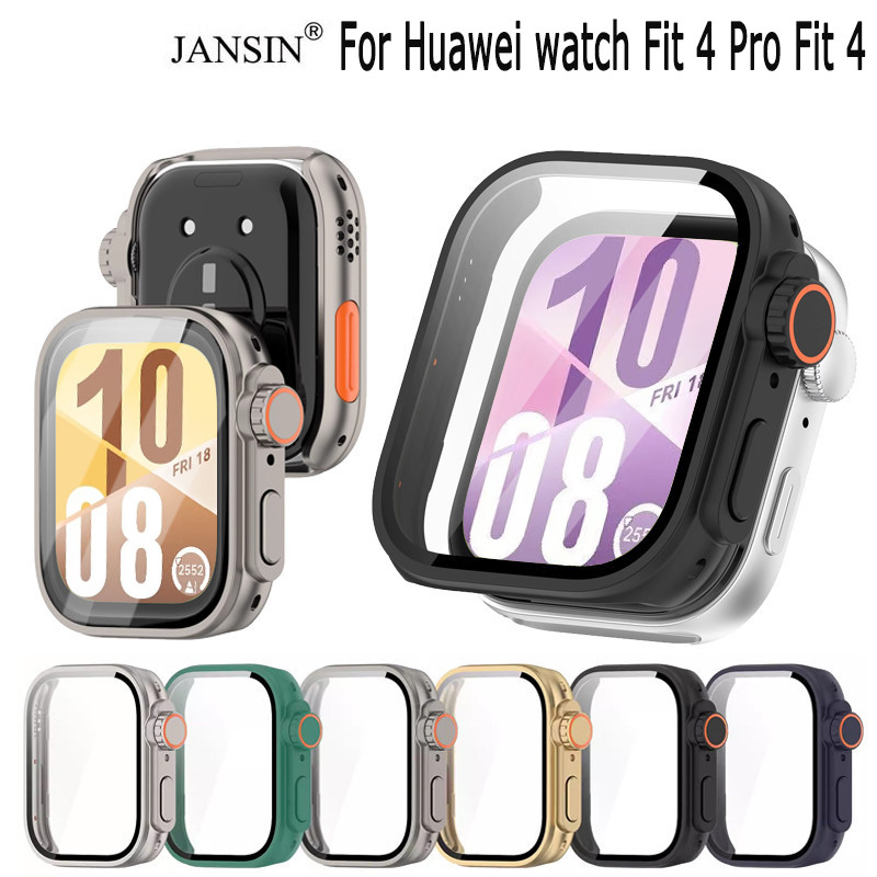 กระจกนิรภัยสําหรับ huawei watch fit 4 pro สมาร์ทสายนาฬิกาฝาครอบป้องกันกันชนสําหรับ huawei watch fit 4 ป้องกันหน้าจอกรอบ Shell As ultra2