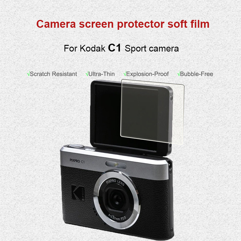 สําหรับตัวป้องกันหน้าจอกล้อง Kodak Pixpro C1, ฟิล์มนุ่มกันรอยขีดข่วนและกันรอยขีดข่วน