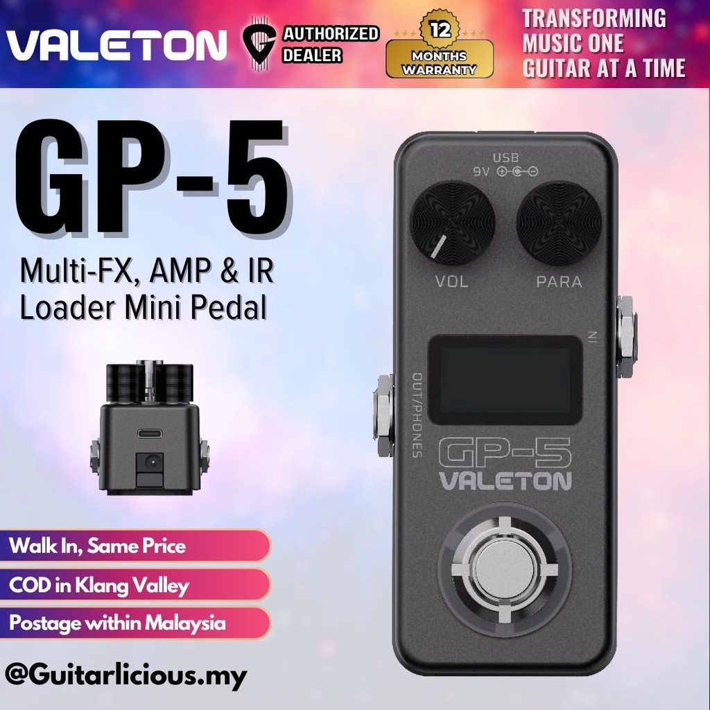 Valeton GP-5 Multi-FX, AMP & IR Loader Mini Pedal ( GP5 / GP 5 )