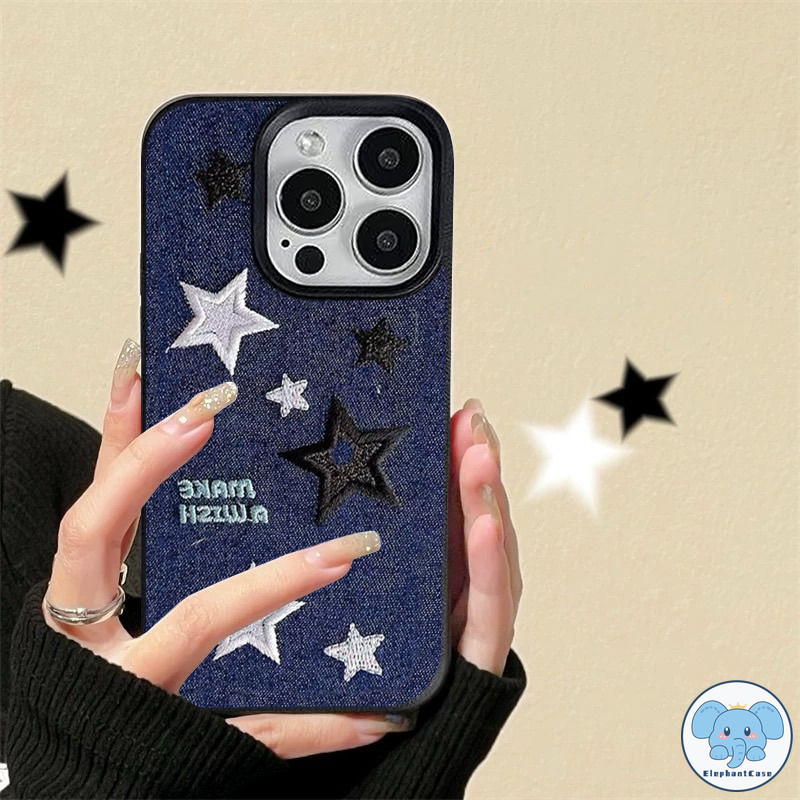เคสไอโฟน 13 สำหรับ IPhone 13 16 11 15 12 14 Pro Max XR X XS Max 16 15 7 8 Plus เคสคาวบอยปักลายการ์ตูนสุดเท่รูปดาว