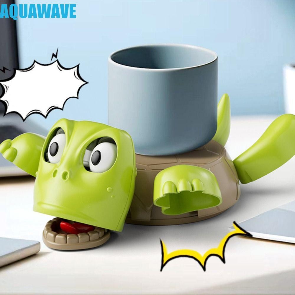 Aquawave Panicked เต่า Coaster, ABS ที่รองแก้ว กดเต่าถ้วย Pad Quirky ของเล่น,บนโต๊ะอาหารตกแต่ง Frightened เต่า Gaping Eyes Anti-scald เต่าฐานถ้วยเสื่อเด็กสาว ที่วางแก้ว