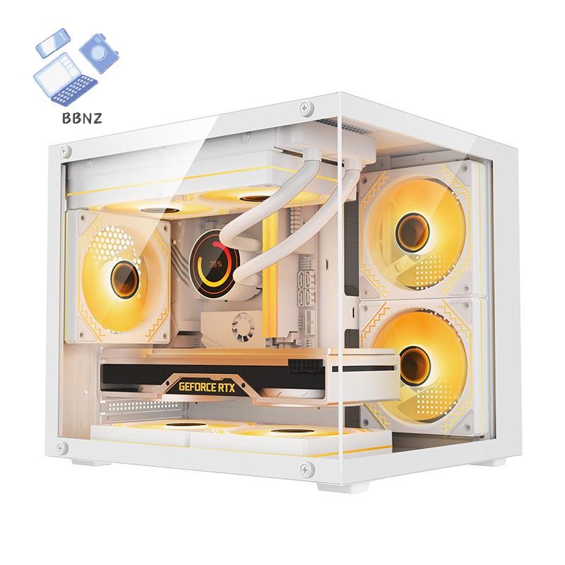 Kam โปร่งใสคอมพิวเตอร์เดสก์ท็อปกรณี PC Tower สําหรับ M-ATX/ITX เมนบอร์ด 320 มม.GPUกราฟิกการ์ดความยาว HDD + SSD USB 3.0 12 ซม.พัดลมดี