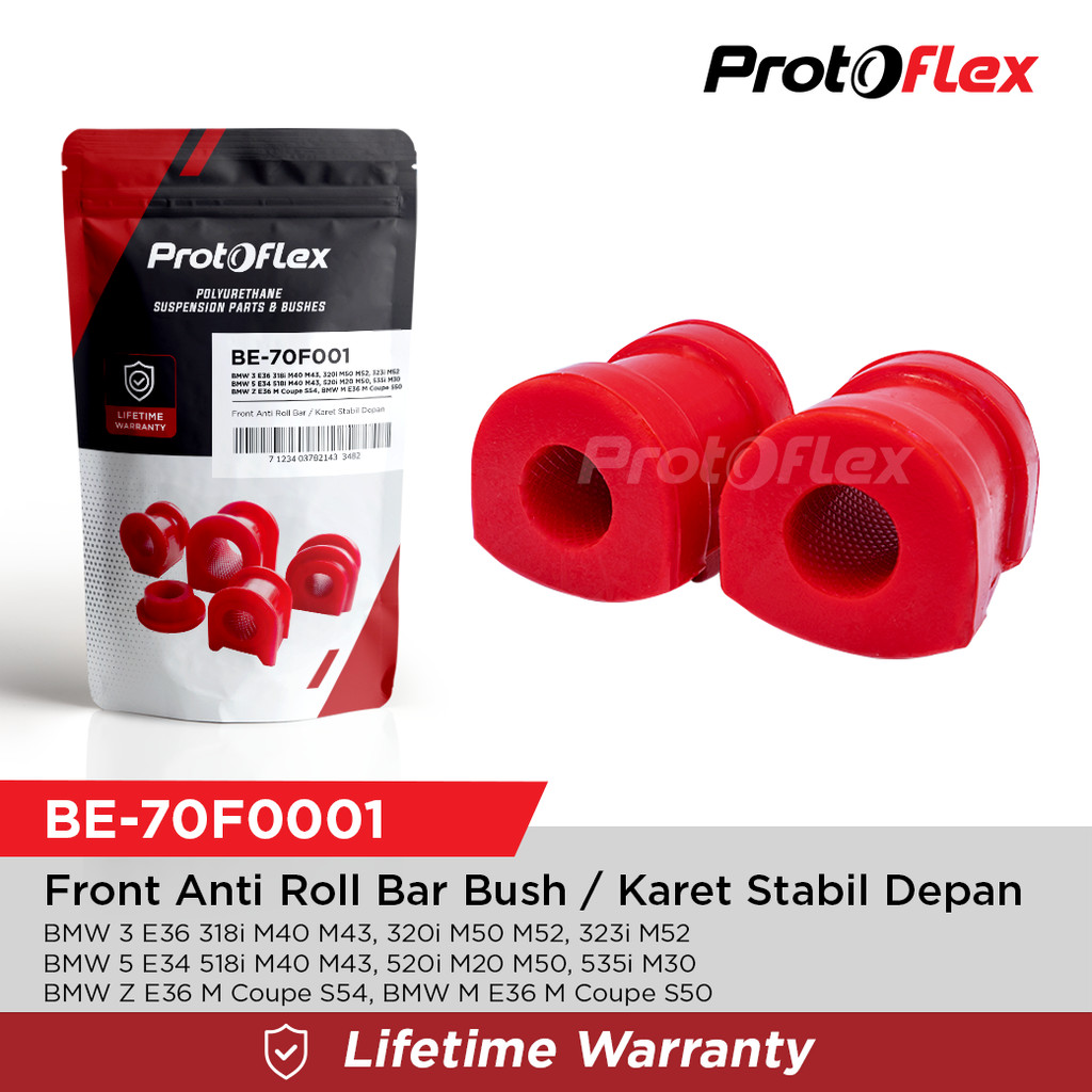 Protoflex ยางกันโคลงหน้า BMW 3 Series E36 (90-00), 5 Series E34 (87-96), Z3 E36 (01-03) บูชโพลียูรีเ