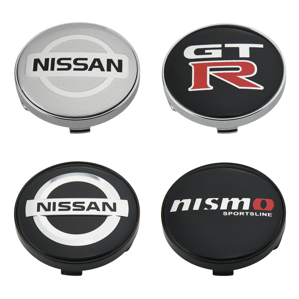 1ชุด/4ชิ้น NISSAN ป้าย เส้นผ่าศูนย์กลางภายนอก 58มม NISMO ฝาครอบดุมล้อ 60มม GTR IMPUL ฝาปิดดุมล้อ 63มม AUTECH Z ฝาครอบล้อ 65มม ฝาดุมล้อ ฝาครอบดุมล้อรถเก๋ง