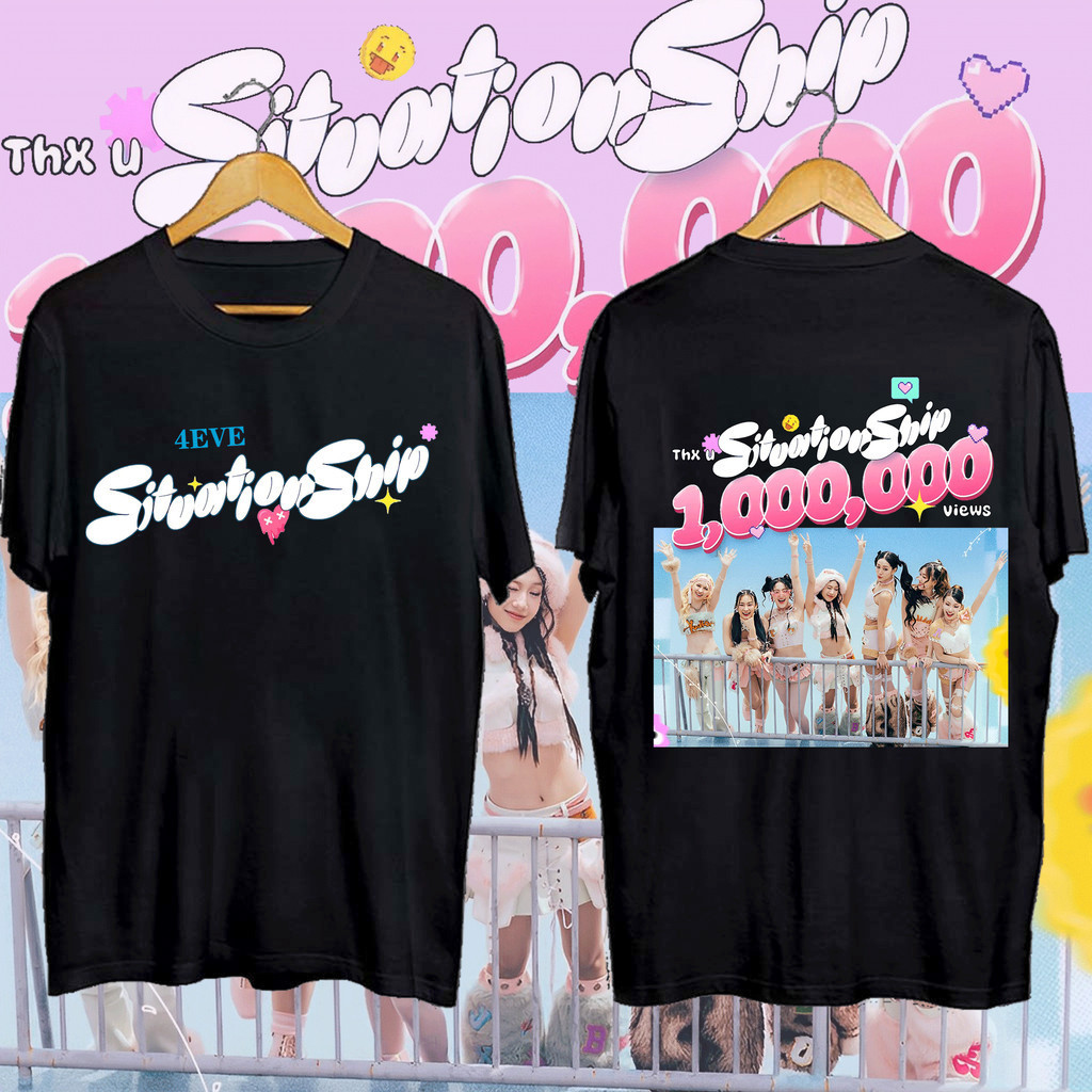 ขายร้อน เสื้อยืดผ้าฝ้ายแท้ 4EVE -Situationship |official MV T-shirt S-5XL