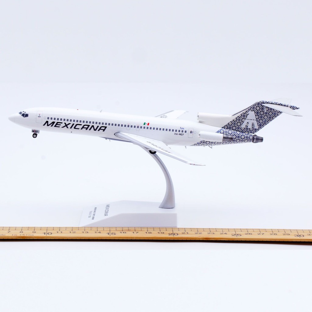 Jcwings 1: 200 เครื่องบินโลหะผสมรุ่น Mexico Airlines B727-200 XA-MEF