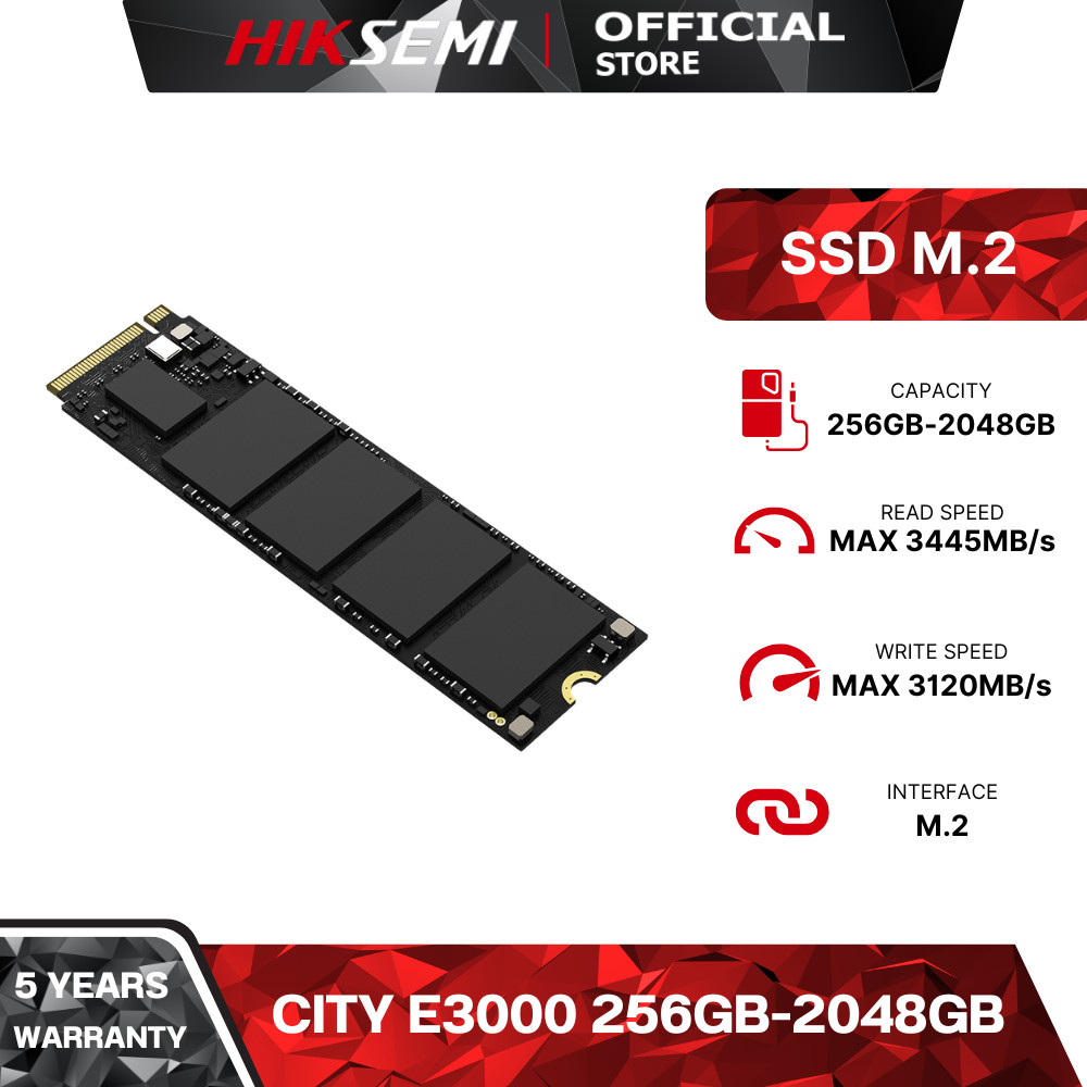 HIKSEMI CITY SERIES SSD E3000 256GB - 2048GB PCIE GEN3 X 4 NVME