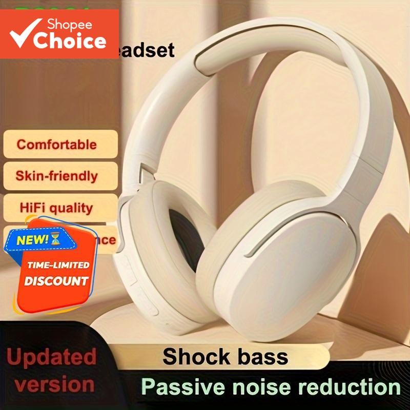 P2961 หูฟังบลูทูธสเตอริโอไฮไฟ 5.3 พร้อมเครื่องเล่นเพลงไมโครโฟน HD TF/AUX