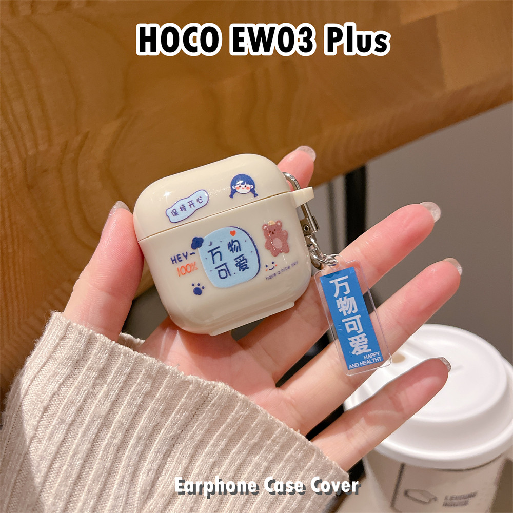 In StockFor HOCO EW03 Plus Case Casing Soft Silicone Simple Fresh Cartoon Headphone Case Cover