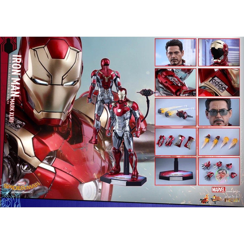 Hot Toys MMS427D19 Spider-Man : Homecoming – Iron Man Mark XLVII 1/6 Scale Collectible Figure