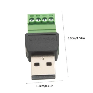 Obliging USB2 0 ชายเป็นเทอร์มินัลบล็อกอะแดปเตอร์ไม่จําเป็นต้องบัดกรี 4Pin Connectors