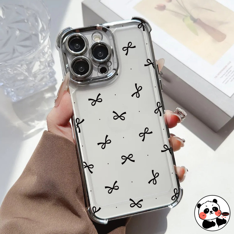 AirBag เคสโทรศัพท์สําหรับRealme Q5 Q5i Q3 Q3i Q3S Q3T Q2 5G 4Gหรูหราชุบน่ารักโบว์กันกระแทกนุ่มกลับปล