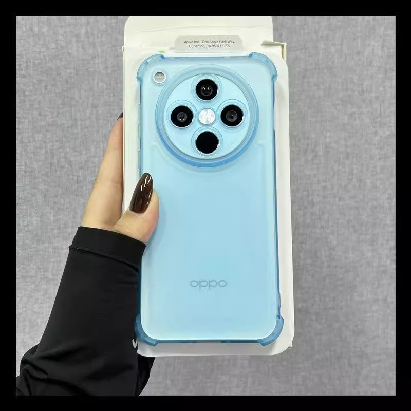 ถุงลมนิรภัยกันกระแทก Matte Soft เคสป้องกันโทรศัพท์สําหรับ Oppo Find X8Pro X8S + Plus X8 X7 Ultra โปร่งแสงซิลิโคน Cove กันชน - รูปที่ 3