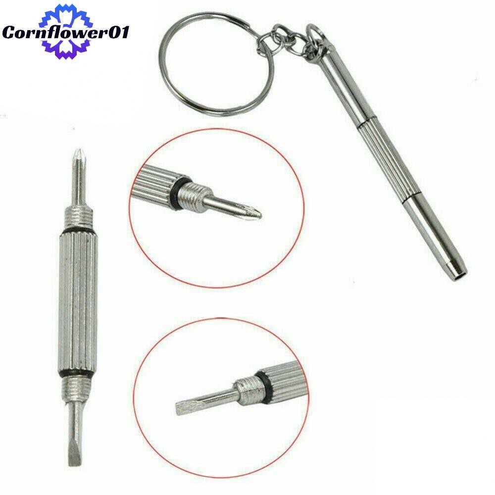 [cornflower01]Multifunctional Keychain Screwdriver for Glasses Phone Watch Compact Size