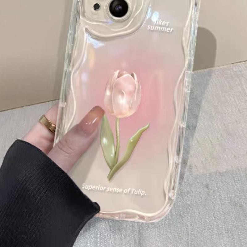 ทิวลิปหมีดอกไม้การ์ตูนสําหรับHuawei P30 Pro P40 Lite Pura 70 Pro Y9S Nova 10 13 5T 7i 9 Y70 Y90 11 7 12 SE Y91 Y7A Y9 Prime 2019 โซ่นุ่มTPUฝาครอบโทรศัพท์กรณี - รูปที่ 3