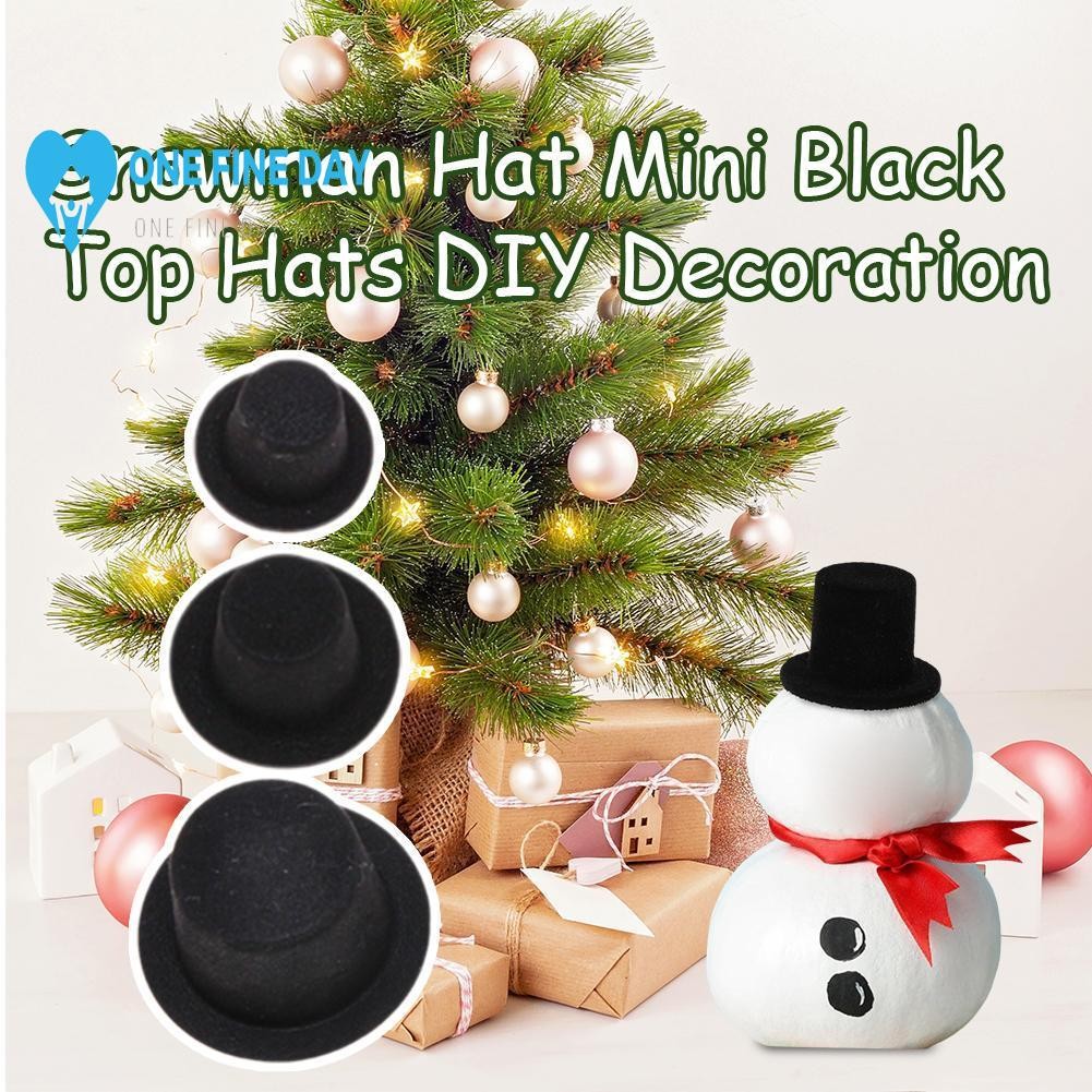 ready Stock Diy Snowman Hat Mini House Hat Wine Bottle Toppers Decorative Miniature Top Hats J2e7
