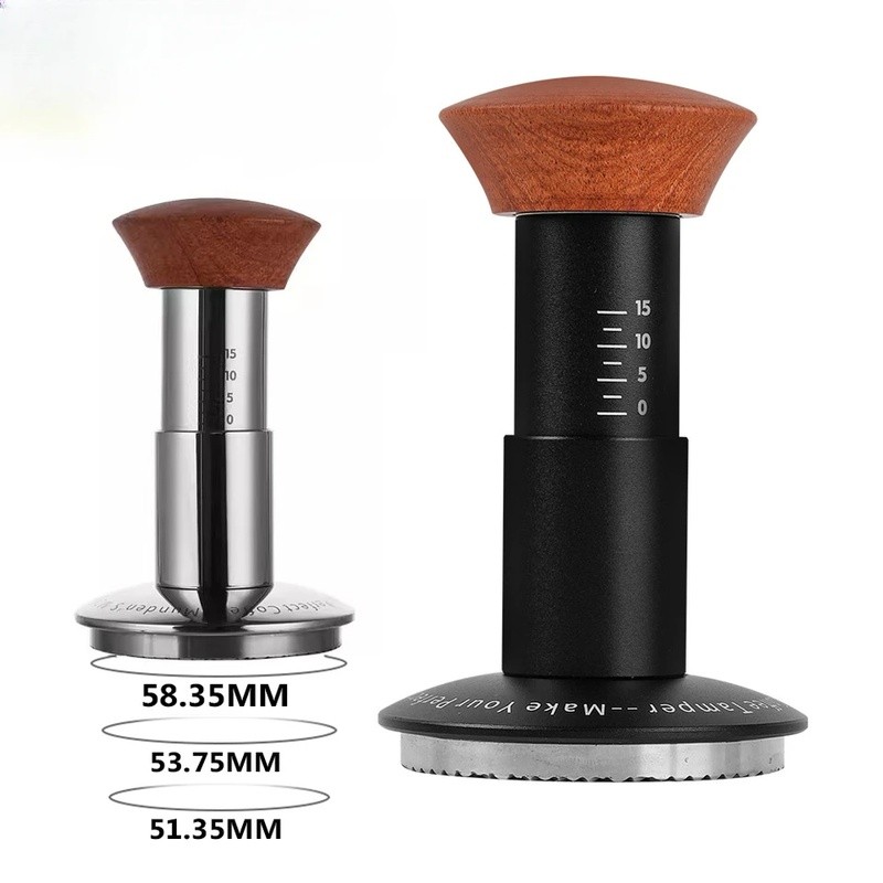 51/53/58 มม.ความดันกาแฟ tamper อิตาเลี่ยนกาแฟ แทมเปอร์สแตนเลสอัตโนมัติ rebound แทมเปอร์ Barista ของขวัญ