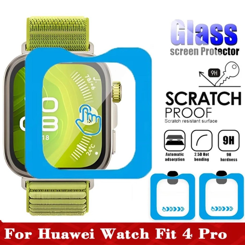 3PCS กระจกนิรภัยสําหรับ Huawei Watch Fit 4 Pro ติดตั้งง่ายป้องกันหน้าจอสําหรับ Huawei Watch Fit 4 Pro Anti-scratch ฟิล์ม