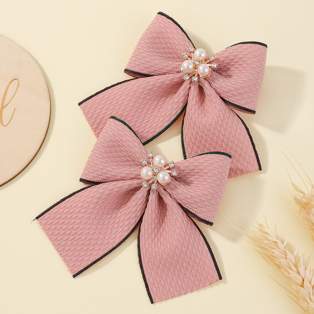 2 ชิ้น/เซ็ตเด็กผู้หญิงคลิปผมริบบิ้น Bowknot สําหรับเด็กทารก Handmade Bows Hairpin Barrettes Headwear เด็กอุปกรณ์เสริมผม