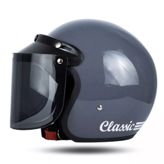 Terlaris termurah HELM Bogo dewasa CLASSIC pria wanita free bubble kaca datar/cembung