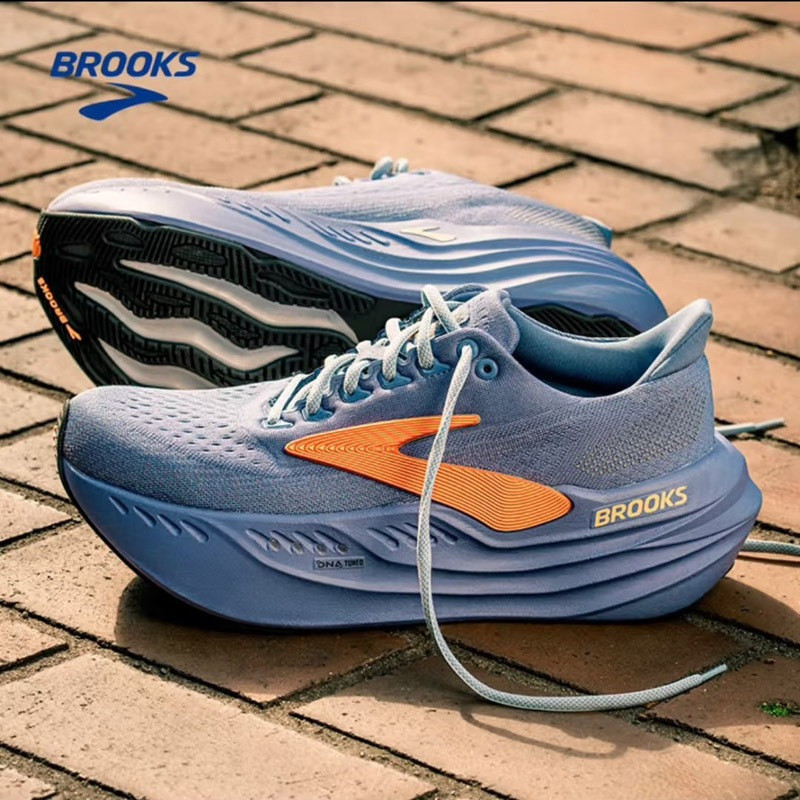 รองเท้าวิ่งผู้ชายและผู้หญิง BROOKS Glycerin Max พื้นหนาและมีฟองน้ำ RM0Q GRNV