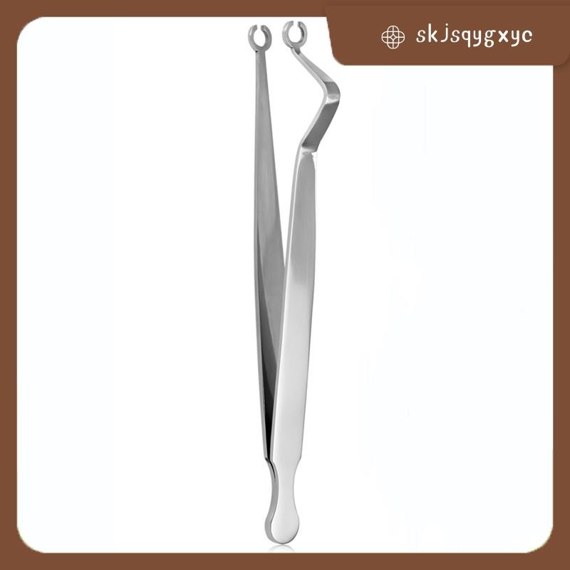 skjsqygxycEar Nose Piercing Clamps,Nose Septum Piercing Tool สําหรับทุกเจาะสแตนเลส Slotted ล็อค