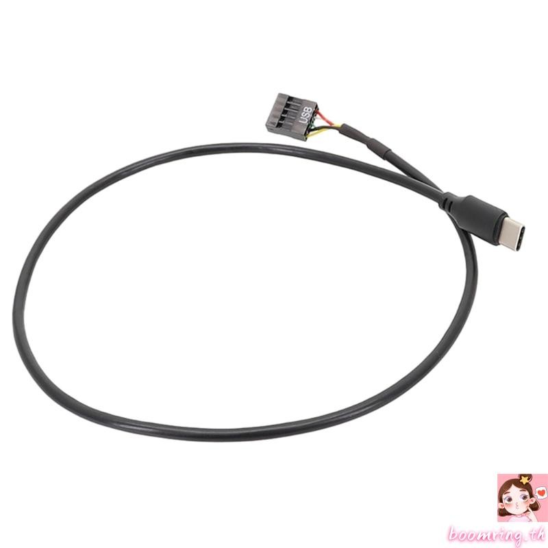 Boom USB 9 Pin Male to เมนบอร์ด USB C Male Adapter Extension Cable Type C Cable