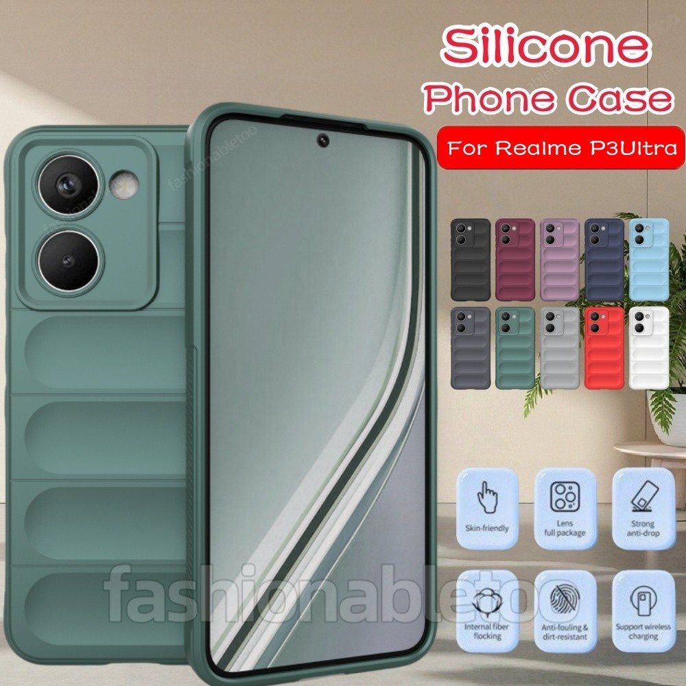 สําหรับRealme P3 UltraปลอกสําหรับRealme P3 Ultra P 3 RealmeP3 Ultra RealmeP3Ultraแฟชั่นคู่สีทึบซิลิโ